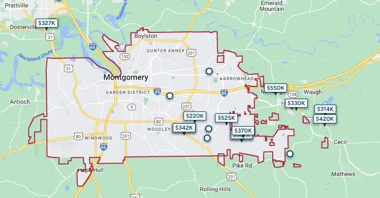 Montgomery, Alabama New Homes and Developments