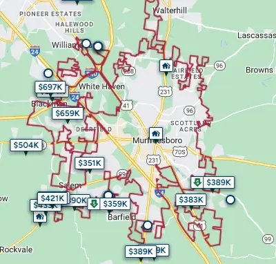 Murfreesboro, Tennessee New Homes and Developments